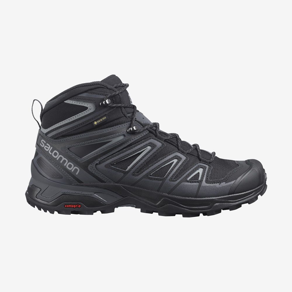 Salomon Israel X ULTRA 3 MID GORE-TEX - Mens Hiking Boots - Black (BOLG-63028)